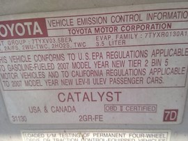 2004 TOYOTA AVALON, WHITE, TOURING, 3.5L, AT. Z25935